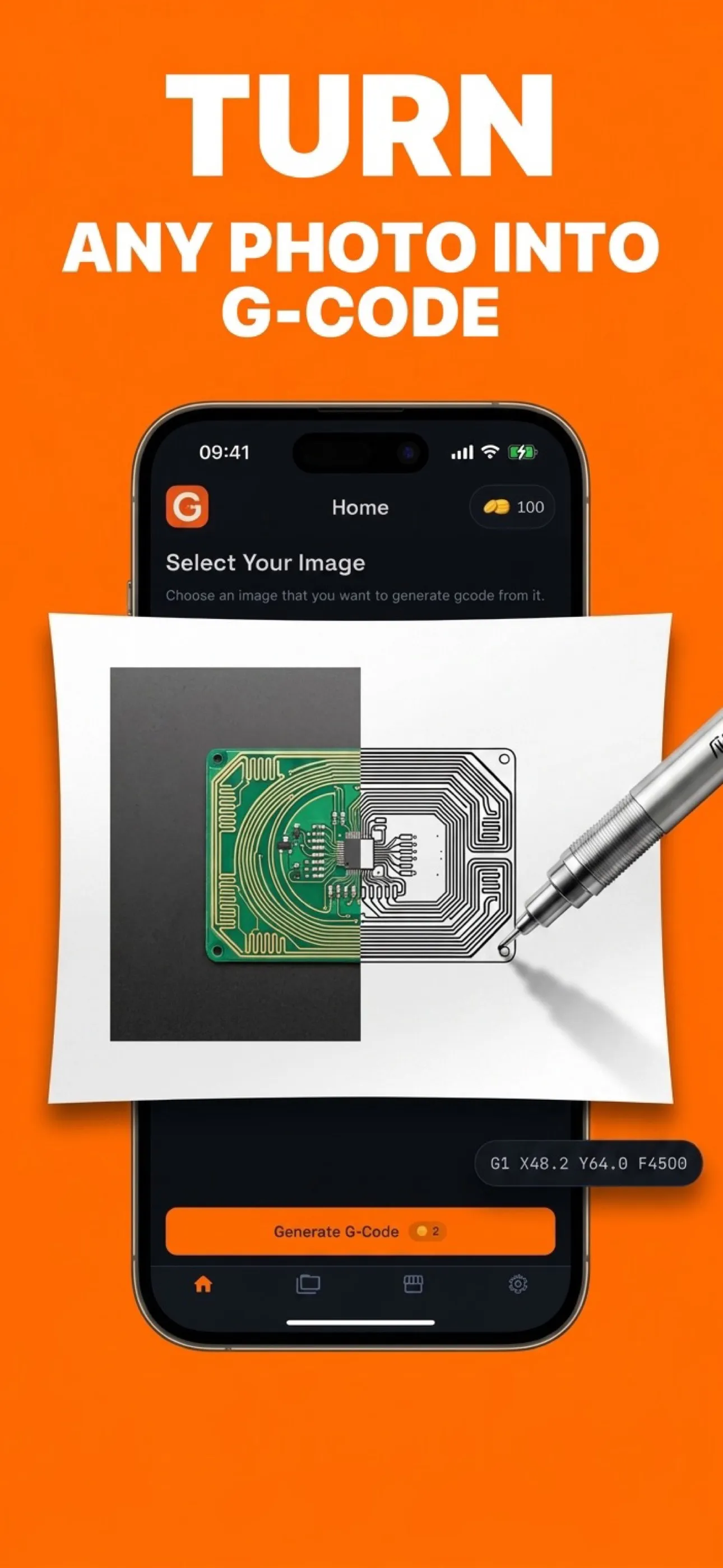 G-Code Generator: turning a photo into G-code
