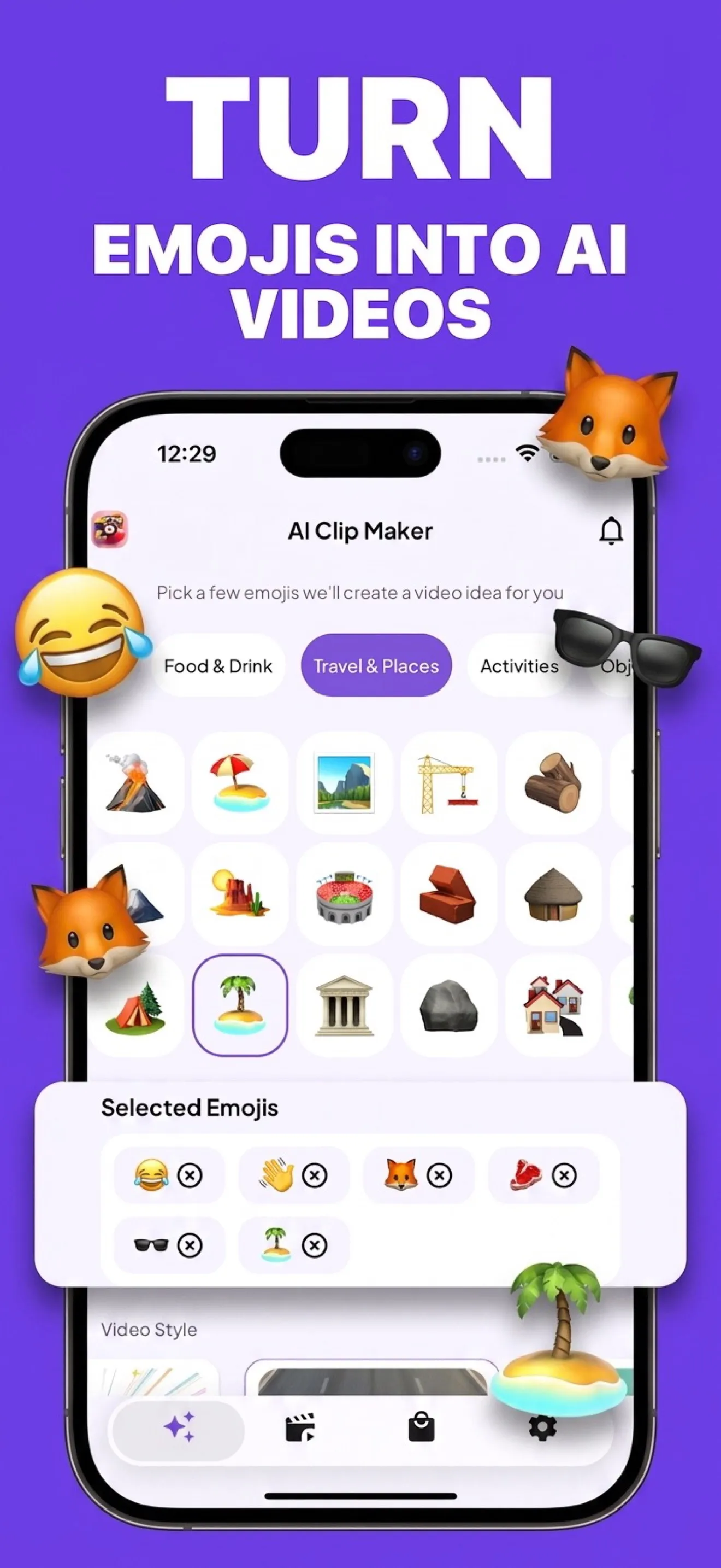 AI Clip Maker: prompt screen