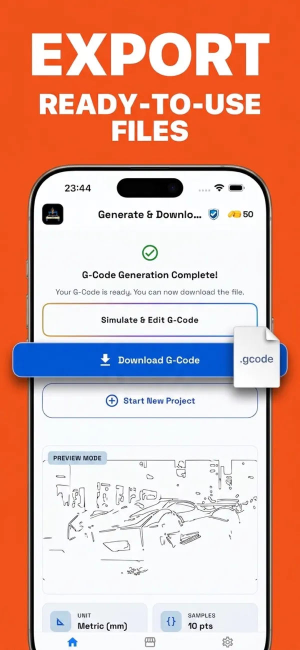 G-Code Generator: exporting machine-ready files