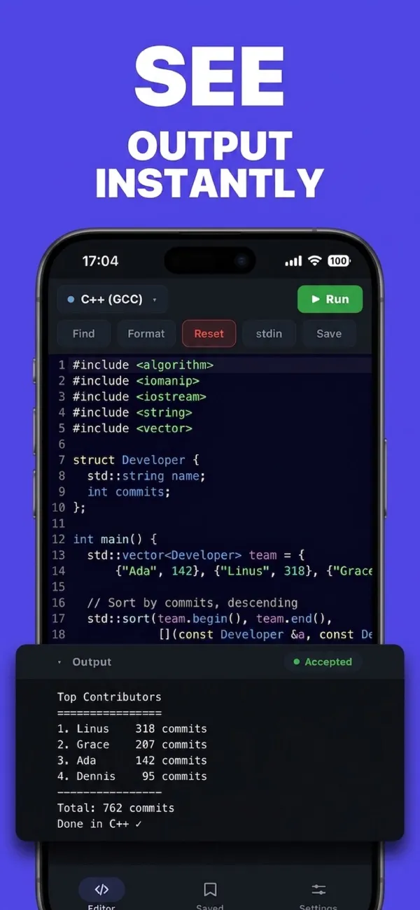 Code Runner: program output