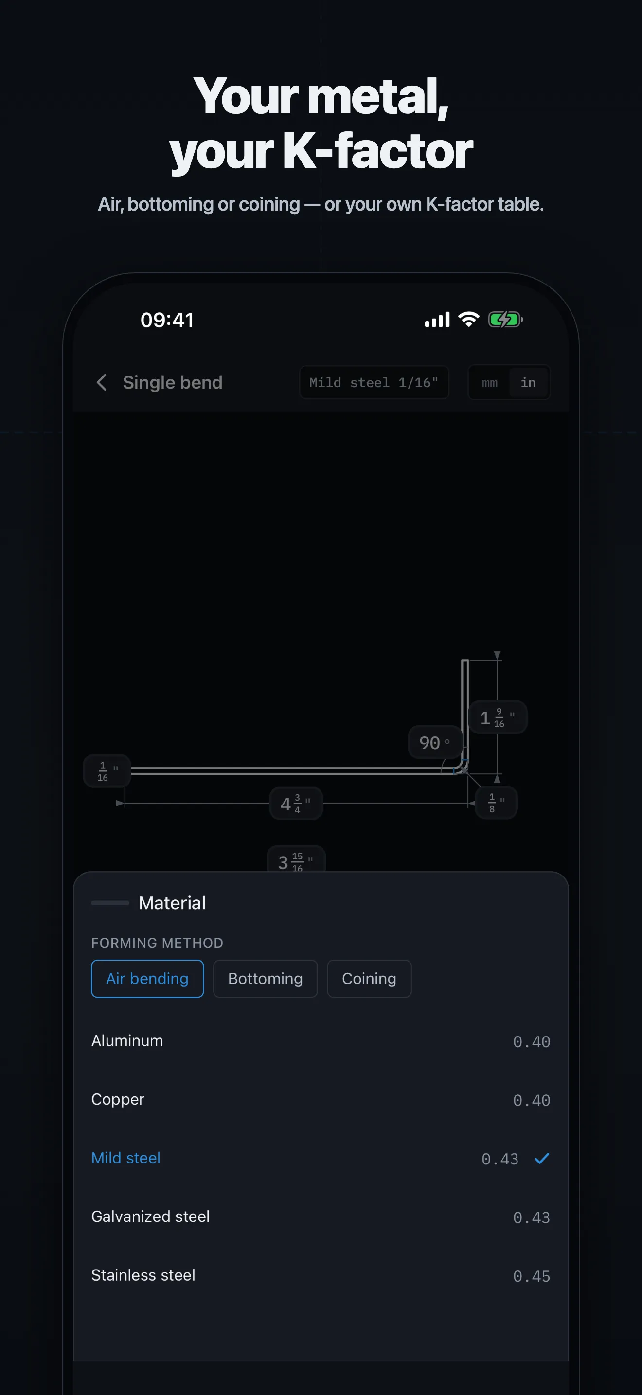 Material list and forming method
