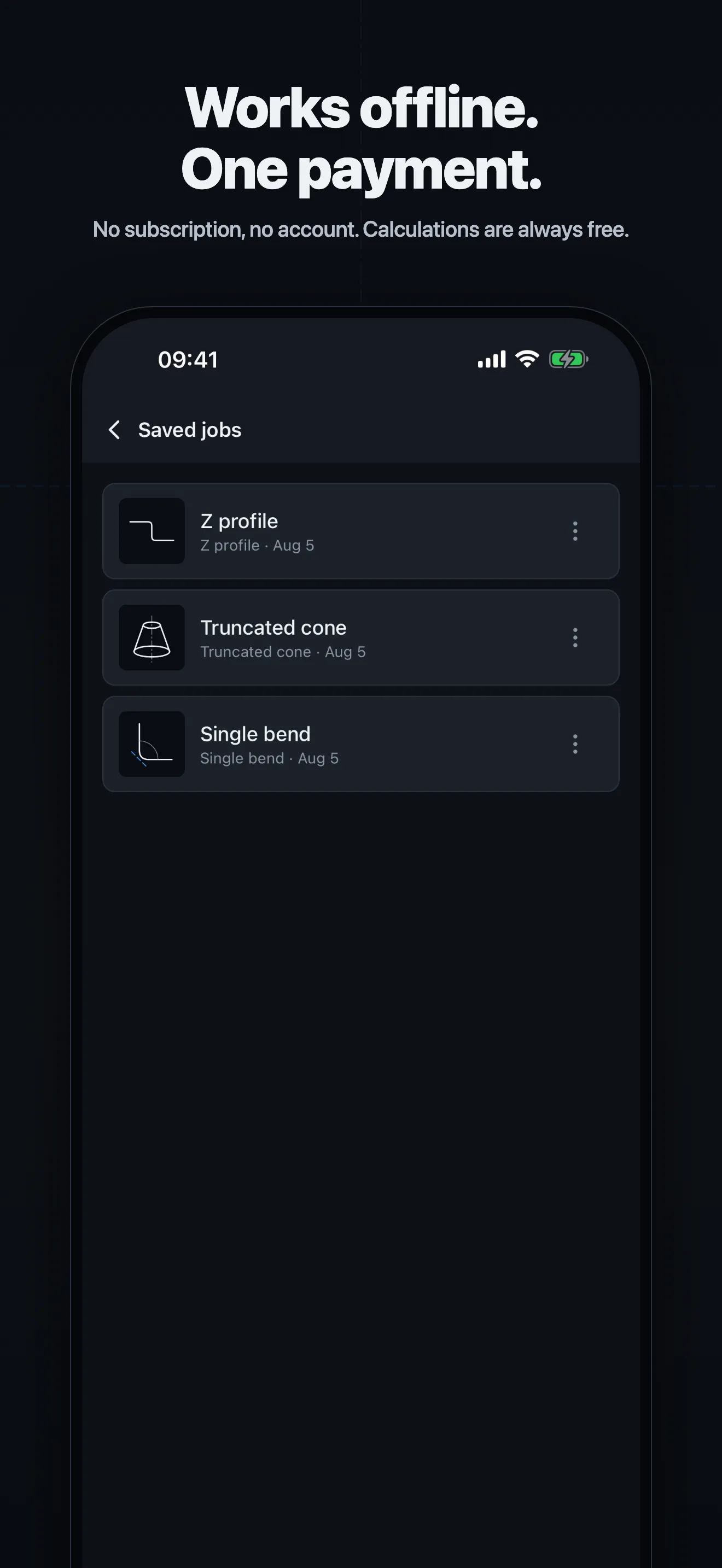 Saved jobs